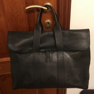 Black pebbled leather Phillip lim 31 hour bag/tote